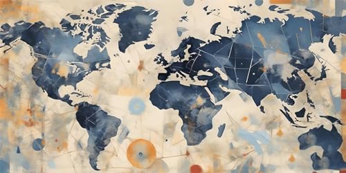 Carte monde point de croix diamant painting pour grand projet DIY adulte
