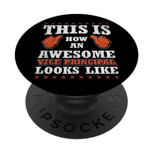 Funny Profession Quote Awesome Vice Principal PopSockets Swappable PopGrip, Black