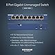 NETGEAR GS108GE LAN Switch 8 Port Netzwerk Switch (Plug-and-Play Gigabit Switch LAN Splitter, LAN Verteiler, Ethernet Hub, lüfterloses Metallgehäuse, ProSAFE Lifetime-Garantie), Blau
