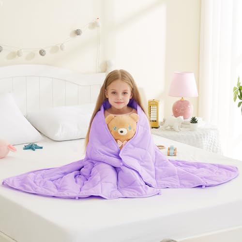 L'AGRATY Weighted Blanket - 36"x48" 3lbs Microfiber Material with Glass Beads Small Blanket for All-Season Summer Fall Winter Soft Thick