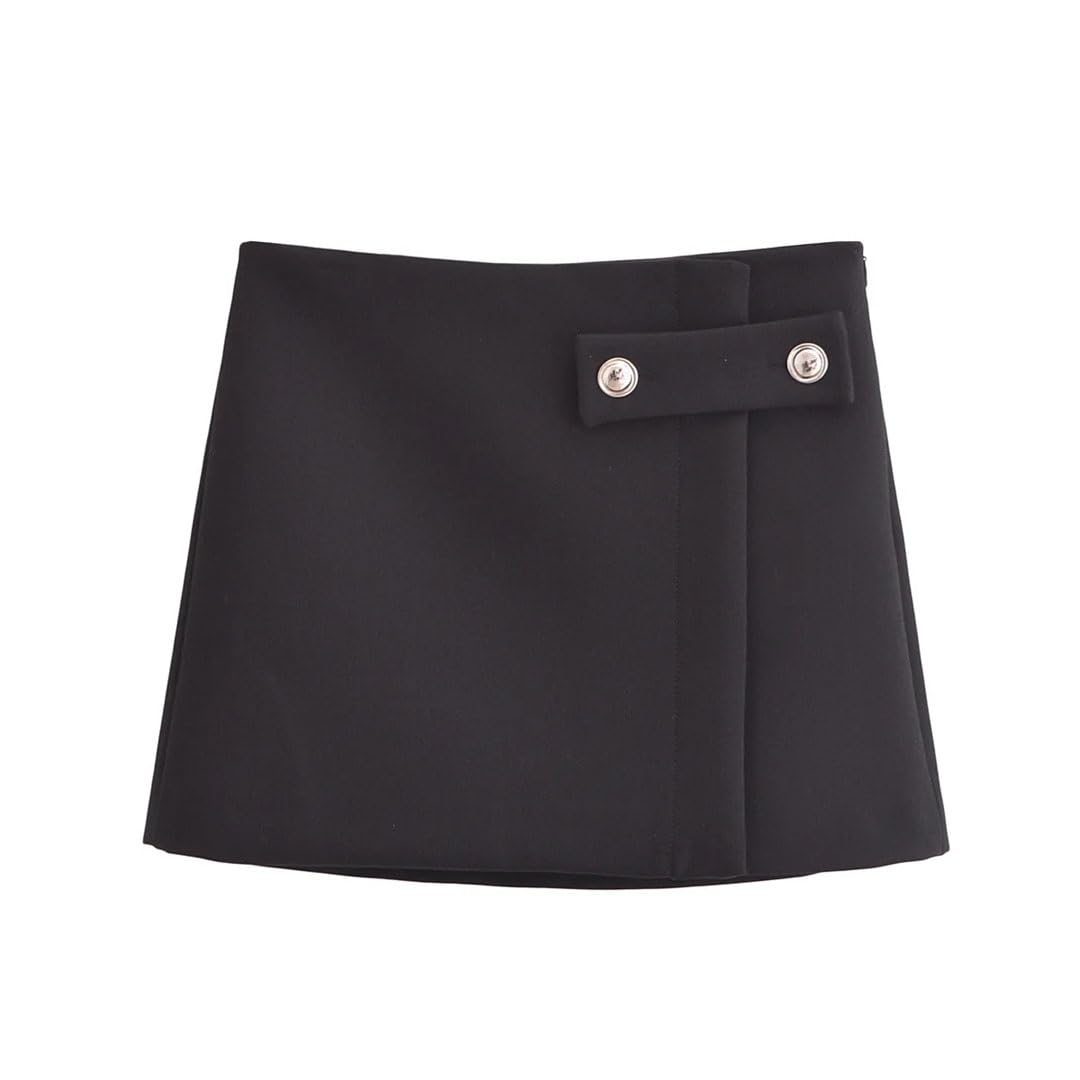 Women 2 Piece Set Solid Single Breasted Turn-Down Collar Long Sleeve Short Jacket High Waist Zipper Mini Skirt