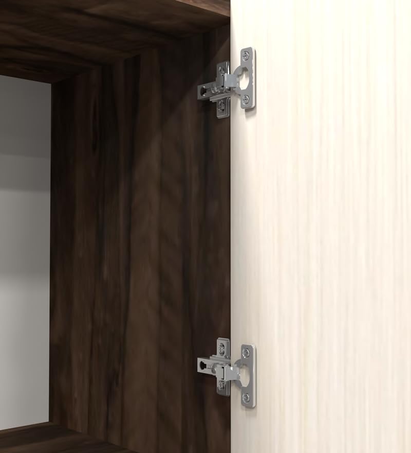 Image of SPECIALITY PANELS 8 Shelf Bookcase with Doors, Brown and Beige, 73x35x176 cm, Carpenter Assembly Provided