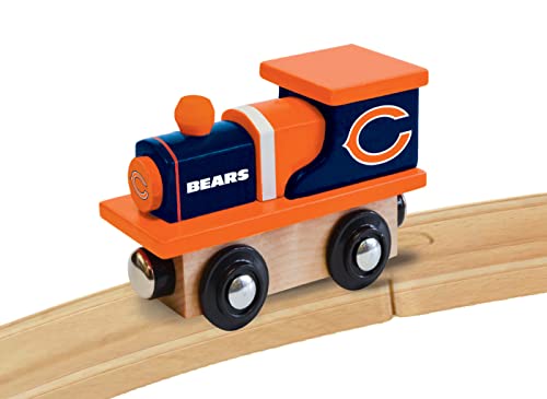 Image of MasterPieces Wood Train Engine - NFL Chicago Bears - Officially Licensed Toddler & Kids Toy, Black