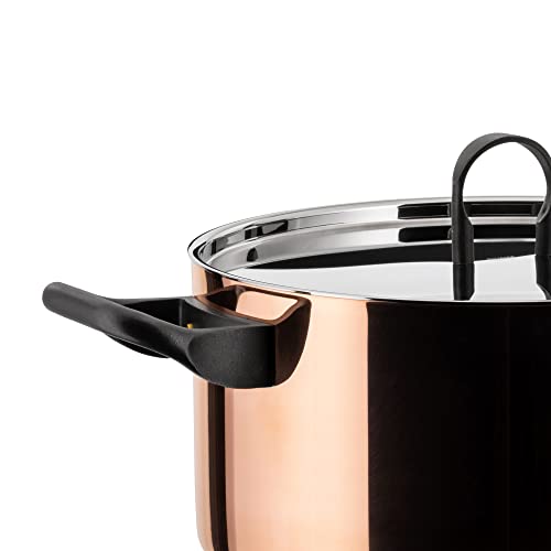 Alessi Officina 20 cm Casserole with 2 Handles, Gold, 26 x 26 x 11.50 cm - Image 3