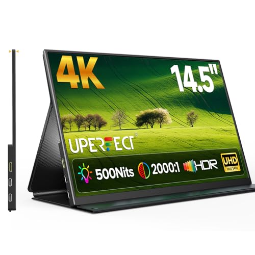 UPERFECT 4K Portable Monitor, 14.5" UHD 3840x2400 Laptop Display with