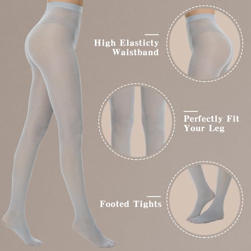 MANZI Sparkly Tights for Women, Metallic Shimmer, 50 Denier, Opaque, High Rise (Pack of 2)3