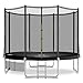 JUMMICO Trampolin Outdoor Ø 183/228/305/366/427 cm, GS-Zertifizierung Gartentrampolin für Kinder mit Leiter und Seitentasche