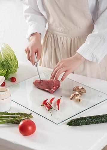 RYANEST Tempered Glass Cutting Board 16x20 inch, Clear Cutting Board for Countertop, Kitchen Counter,Non-Slip, Heat-Resistant, Easy to Clean, Kitchen Decoration — view 6