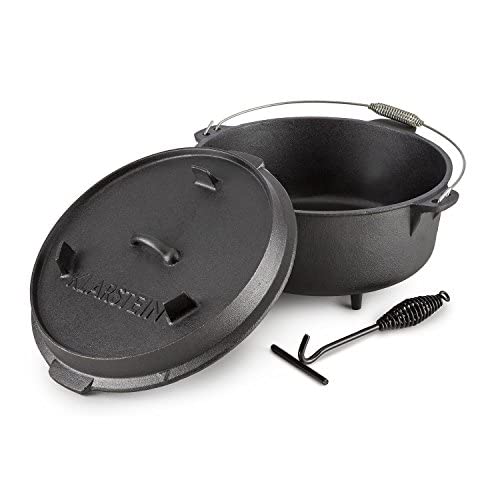 KLARSTEIN Hotrod 40 Dutch Oven BBQ Cast Iron Pot for Cooking