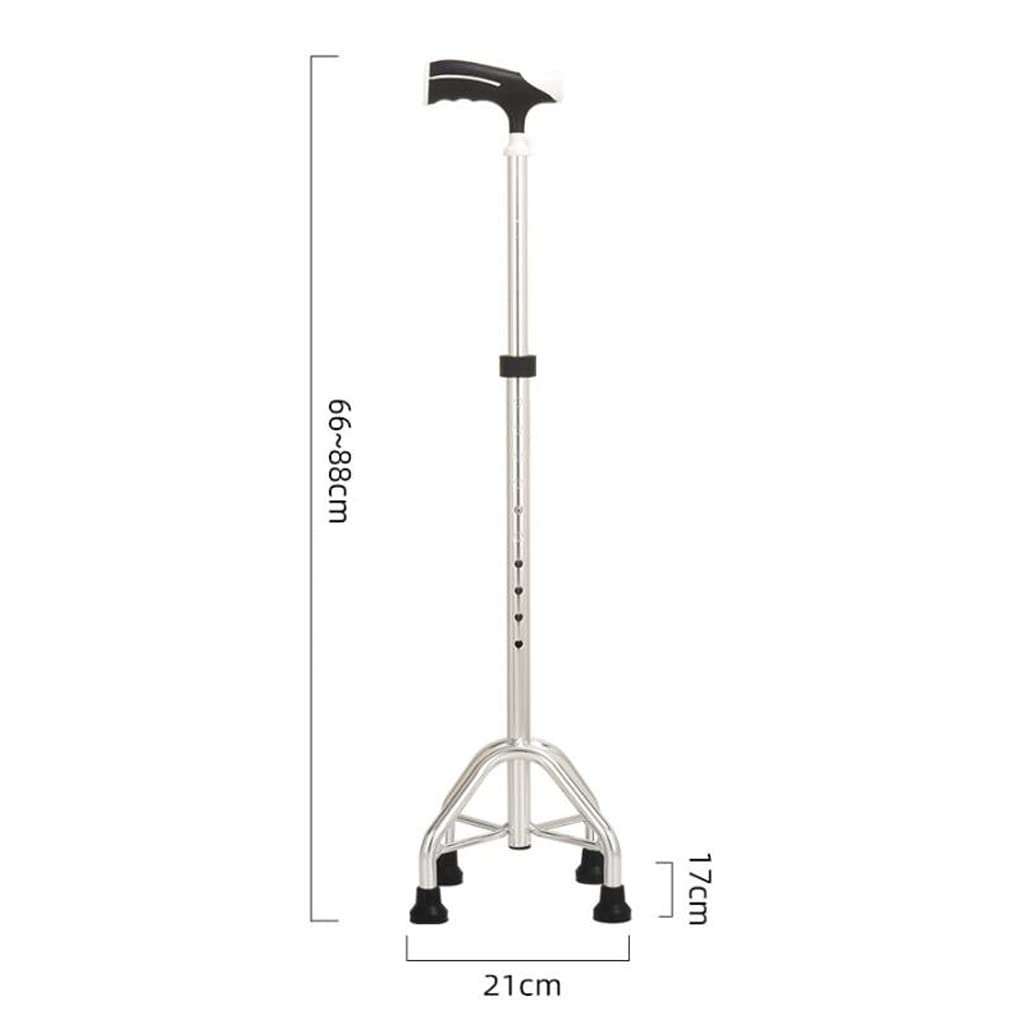 GCX- Muletas for Ancianos, bastón de Cuatro Patas for Caminar, bastón de Ayuda for Caminar, muletas for Ancianos, bastón for Caminar, Andador telescópico de aleación de Aluminio Firma