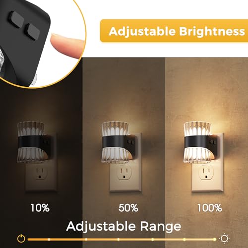 Image of L LOHAS LED Night Light, Modern Night Lights Plug into Wall,2 Pack 3000K /4000k /5000K Adjustable Color Temperature Night Light,Dimmable Nightlights with Dusk to Dawn Sensor for Rooms Bathroom Hallway
