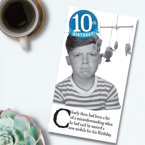 Emotional Rescue Age 10 Birthday Boy Card,130x235mm