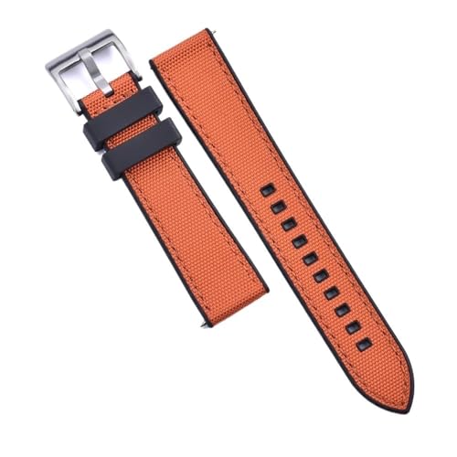 Bracelet montre FKM et toile 22mm style plongée étanche