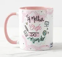 Caneca A Melhor Chefe do Mundo Int Rosa