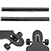 SENSIVO Skateboard Deck Guards Protector, Excellent Edge Protection, Longboard, Boosted Board Nose Guard and Tail Guard, Durable Shock Absorbing Rubber Cover, Rubber Strip（Pack of 2） (Jet Black)