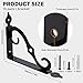 10 Pack Decorative Shelf Brackets,L Bracket for Shelves,7.4Inch Wall Mounted L Shape Shelf Bracket,Heavy Duty Shelf Brackets Metal Corner Brace Right Angle Bracket Shelf Support with Screws,Black