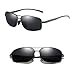 MOFLYOM Polarized Sunglasses for Men Driving Fishing Mens Sunglasses Rectangular Metal Frame UV Protection Gunmetal