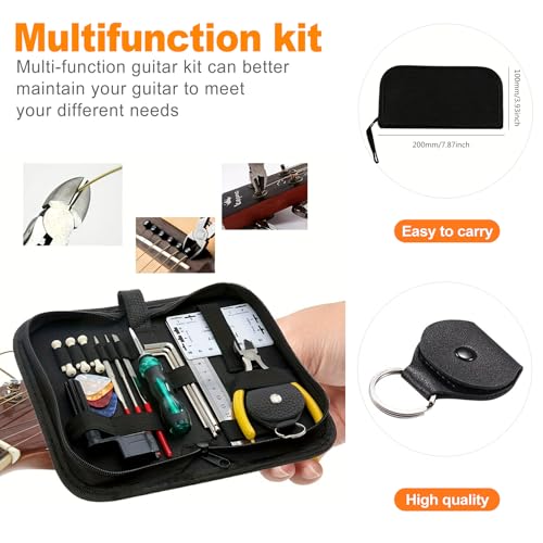 31-Piece Guitar Maintenance Tool Kit with Carrying Bag - Image 3