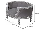 Hundebett Barock Silber Grau Hundesofa Small Katzenbett cat700e19 Palazzo Exclusiv