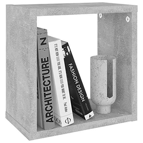 Étagères murales en forme de cube gris béton modulables avec fixation - 5