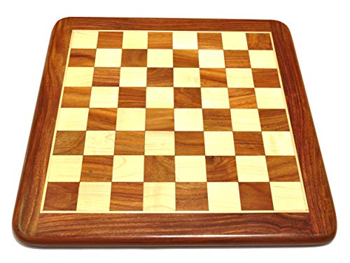 Image of PALM ROYAL HANDICRAFTS 12 Inches Handmade Flat Wooden Chess Board Made with Indian Rosewood Wooden Chess Board for Chess|Chess Peices Not Included (12 X 12 Inches, Brown), for Adult