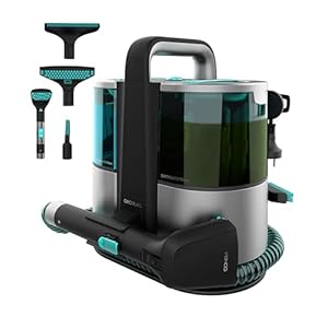 Cecotec Conga 4000 Carpet&Spot Clean XL Advance, tapijtreiniger met kabel, 600 W, 14 kPa, 3-in-1: sproeien, reinigen en zuigen, 2 watertanks, raamaccessoires
