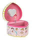 Jewelkeeper Heart Shaped Little Ballerina and Friends Musical Jewelry Box, Swan Lake Tune