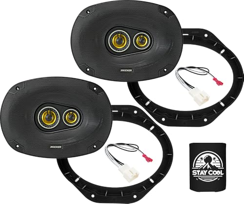 KICKER Speakers 6X9 inch for Ford F-150 2015-2024 Upgrade Kit - Pair of CS Series with Adapters and Harness