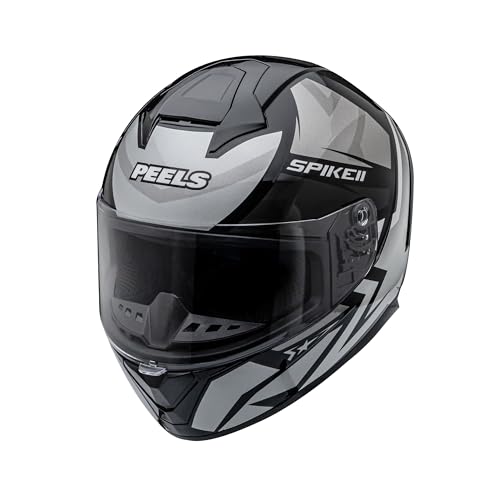 Peels Capacete Moto Fechado Spike II 1ST Preto/Prata 58