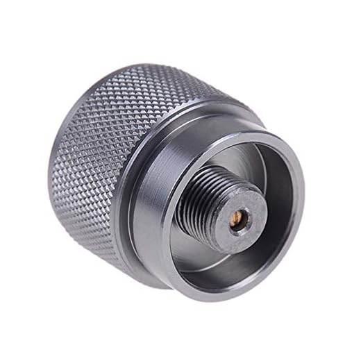 Lixada Camping Stove Adapter 1LB Propane Small Tank Input EN417 Lindal Valve Output/Propane Gas Tank Conversion Head Backpacking Stove Convert Connector, Silver