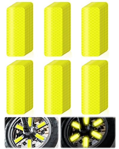 Image of 60Pcs Reflective Stickers, Warning Safety Reflective Sticker, Bike Stickers, Mailbox Reflectors, Reflective Stickers for Clothing, Reflective Helmet Stickers