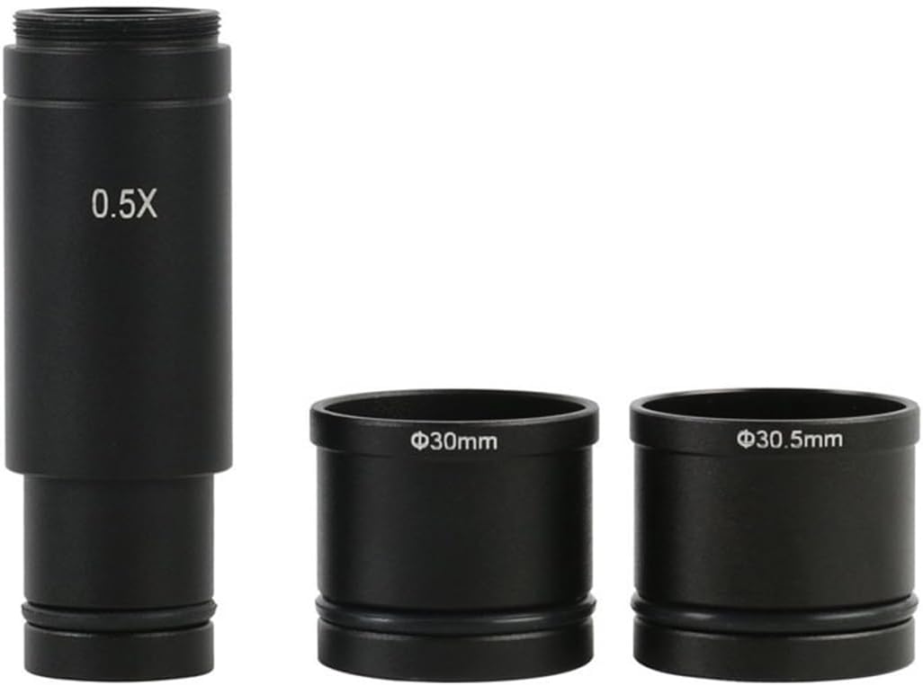 Microscope Kit 0.4X 0.5X 1X C-Mount Microscope Camera Adapter Lens 23.2mm 30mm 30.5mm Eyepiece Adapter Microscope Lens Adapters(04X)