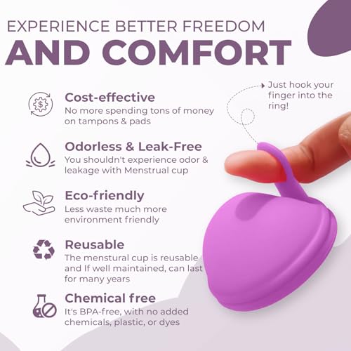 Image of Reusable Menstrual Disc (2 Pack) - Soft Medical Grade Silicone Period Disc for Light & Heavy Flow, Leakproof 12-Hour Protection, Easy Removal, Menstrual Cup, Tampon & Pad Alternative, Two Sizes
