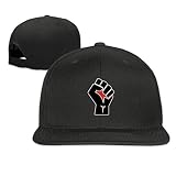 bowlife Adults Fist Power Cool Snapback Fitted Flat Bill Hats Black