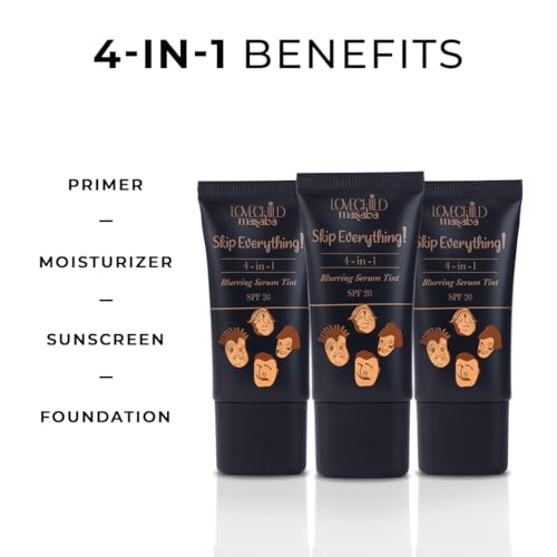 Image of Lovechild Masaba Full Sheer Skip Everything Serum Skin Tint Spf20,Liquid Foundation For All Skin Type,Primer,Moisturizer,Sunscreen & Foundation In One,Enriched With Vitamin E,Icy You 30 Ml (Pack of 1)