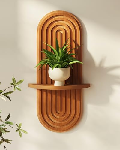 Bamworld 1-Tier Bamboo Wall Shelf