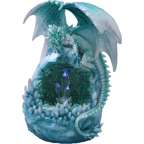 Dragon blanc de collection Nemesis Now idée cadeau idéal féerique avec LED - 7