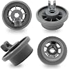 PartsBroz 165314 Dishwasher Wheels Lower Rack Replacement 4-Pack - fits for Bosch Dishwasher Rack Wheels, Kenmore Bottom Roller Part, Thermador Part 00165314 AP2802428 PS8697067 Ultra Durable