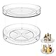 Drehteller Kühlschrank Organizer,Lazy Susan 2 Etagen Drehbares Gewürzregal 360°Drehbar Gewürzhalter Drehbarer Organizer für Küche Gewürze Kosmetik, Snacks 27cm