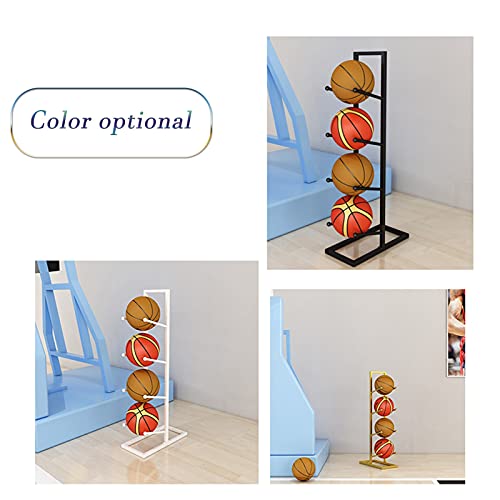 Ballenreks Voetbalhouder 4-tier balrek sportuitrusting organizer garage opslag systeem basketbal verticale display… - Image 4