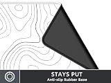 Rinaze Extra Large Gaming Mouse Pad with White Topographic, XXL Mousepad, Big Mouse Mat Desk Pad, Non Slip Keyboard Pad for Gaming Computer Laptop PC Office Desk Accessories