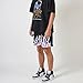 BOOMLEMON Men's Basketball Shorts Casual Workout Athletic Shorts Mesh Flame Graphic Print Running Short Pants(Black S)