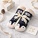 Jeasona Penguins Cozy Fuzzy Slipper Socks with Grippers for Women Cute Animal 5-8