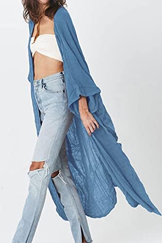Dames Katoenen Vest Boheemse Lange Kimono Strand Dames Katoenen Vest Boheemse Lange Kimono Strand