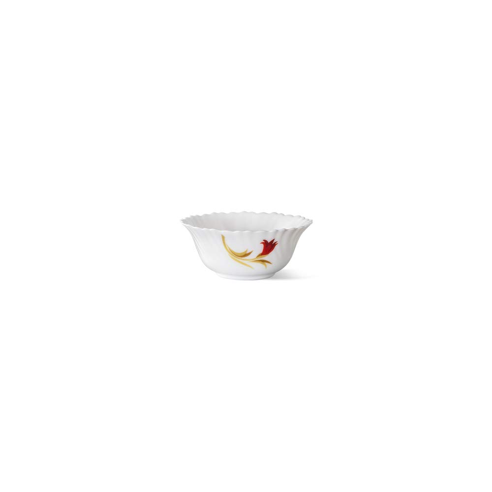 Larah by BOROSIL Opalware Floral Pudding Set - White - Image 3 thumbnail