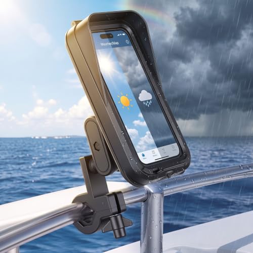 Boat Phone Holder with Clamp and Sunshade