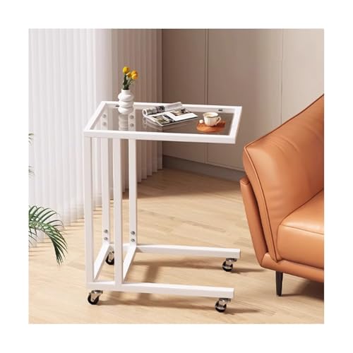 YFAURNDE C-Shaped Side Table,Sofa Side Table, Bedside Table with...