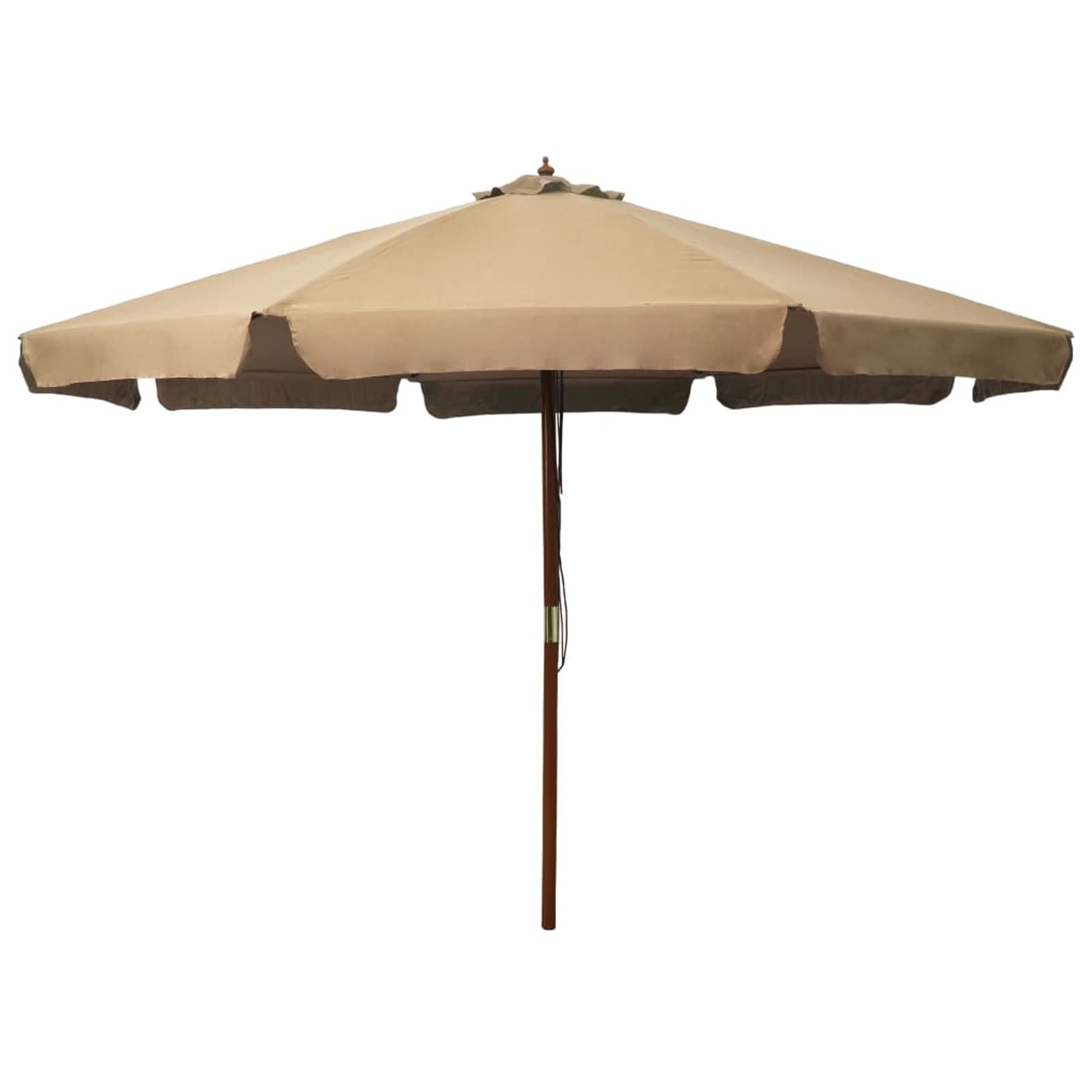 ShGaxin Garden Parasol with Wooden Pole Taupe 330 cm, Garden Parasols, Pool Umbrella, Outdoor Terrace, Beach Umbrella, Parasols for Garden – 47215