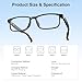 Tulbeys Smart Glasses for Men Women, Classic Smart Eyewear with Detachable Ultra-Slim Arms, Blue Light Filtering, Open Ear Bluetooth Audio Glasses – Ultra-Light Design for Business and Daily Use
