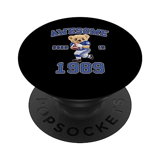 34 cumpleaños Hombre Mujer 1989 Impresionante American Football PopSockets PopGrip Intercambiable
